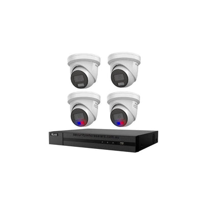 Hikvision Hilook Hikvision 6MP 8ch CCTV Kit With 2x Turret IP Cameras And 2x Colour Deterrence Cameras