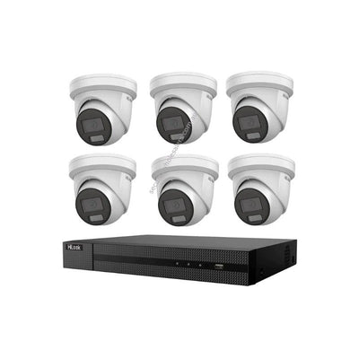 Hikvision Hilook Hikvision 6MP Acusense 8ch CCTV Kit With 6 Turret IP Cameras + 8ch NVR Ipc-t262h-mu