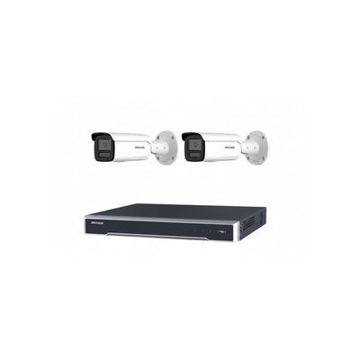 Hikvision 6MP 4ch CCTV Kit: 2x Darkfighter Bullet Cameras With Acusense + 4ch POE NVR