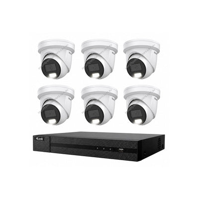 Hikvision Hilook Hikvision 8MP Pro Series CCTV Kit – 6x Turret Ipc-t383h-mu + 8ch POE NVR (nvr-108mh-c/8p)