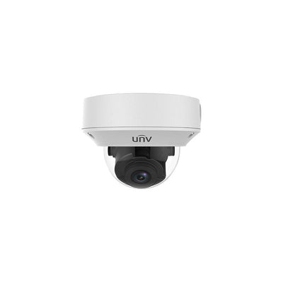 Uniview Prime-ii Series IP Camera White 4MP H.264/5+/ Mjpeg Dome 120 Wdr Metal 2.8-12mm Motorised Lens 4x Zoom IR 30m POE Ip67 Without Mic Audio In Audio Out 1 X Alarm In 1 X Alarm Out Support Up To 256gb SD Ik10 12vdc Cvbs Output