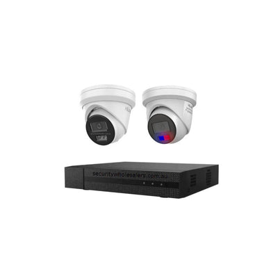 Hikvision Hilook 6MP 2 Camera Kit With AI Intellisense, Full-color Built-in Audio, 4ch 4K NVR