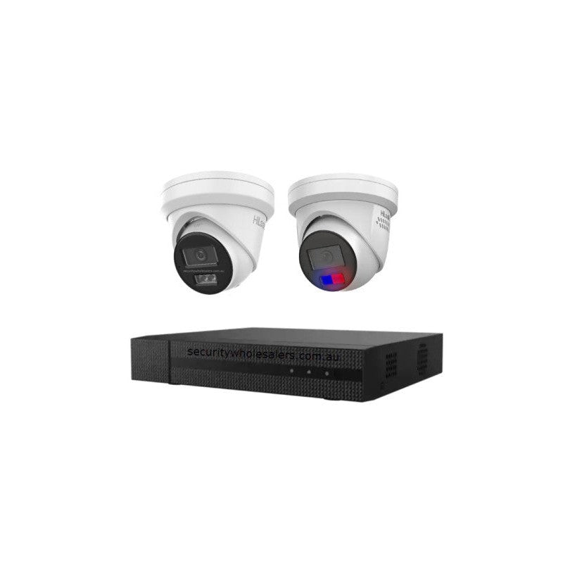 Hikvision Hilook 6MP 2 Camera Kit With AI Intellisense, Full-color Built-in Audio, 4ch 4K NVR