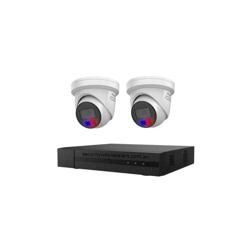 Hikvision Hilook Hikvision 6MP 2 Camera Kit With 2 X AI Intellisense, Full-color Built-in Audio, 4ch 4K NVR