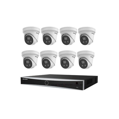 Hikvision 8MP Acusense 8 X Outdoor Turret With Strobe & Siren + 8ch NVR CCTV Kit