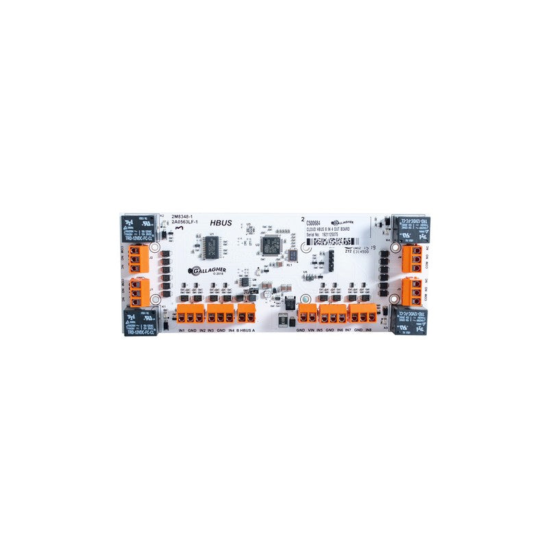Gallagher C500684 Smb Hbus 8in 4out I/o Board 13.6vdc 24vdc/ac 30hx70wx180d (mm)