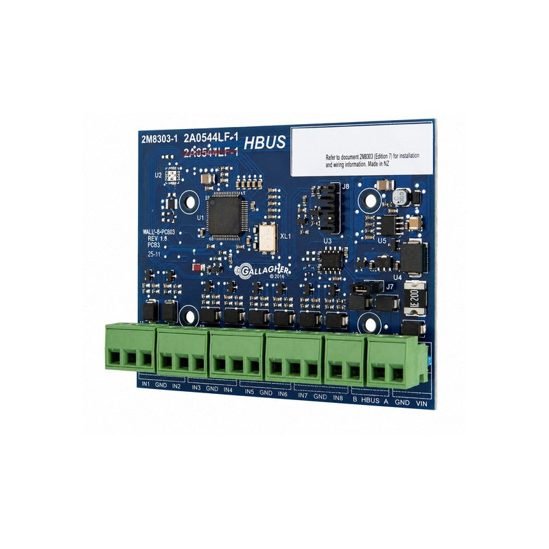 Gallagher C300680 Hbus 8x Input Board Pcb 13.6vdc 4k7 Termination 70hx87wx30d (mm)
