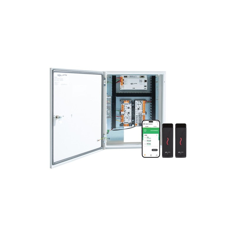 Gallagher C500318 Smb 2 Door Kit Includes 1x Smb 6000 Controller 2x T15 Multi Tech Reader Black 1x Hbus 8in 1x Hbus 8in 4out 1x Fire Relay & Fuse Board 3.5a Power Supply