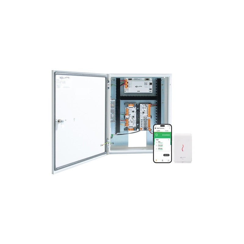 Gallagher C500301 Smb 1-door Base Kit T11 Includes Controller 6000 2x Hbus 8 In Boards Fire Relay 3.5a Psu T11 Reader White