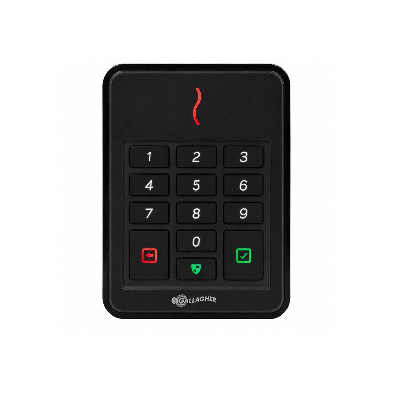 Gallagher C300490 Smb T30 Prox Reader With Keypad 3x4 Ble 2.4ghz 13.56mhz Mifare Desfire Ev2/ev3 4K Ip68 Ik09 9-16vdc Black
