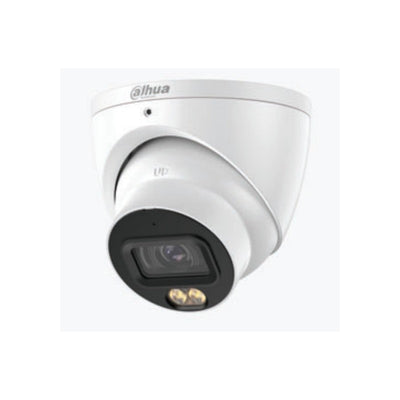 Dahua Wizsense Series IP Camera White AI Wizcolor 5MP H.264/4+/5/5+ Turret 120 Wdr Plastic/metal 2.8mm Fixed Lens With Ai-isp Warm LED 30m POE Ip67 Built In Mic Support Up To 256gb SD 12vdc