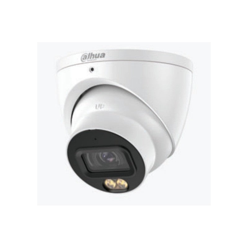 Dahua Wizsense Series IP Camera White AI Wizcolor 5MP H.264/4+/5/5+ Turret 120 Wdr Plastic/metal 2.8mm Fixed Lens With Ai-isp Warm LED 30m POE Ip67 Built In Mic Support Up To 256gb SD 12vdc