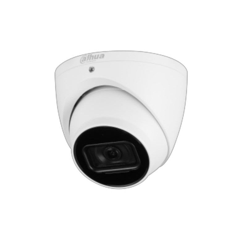 Dahua Wizsense Series IP Camera White AI 5MP H.264/4+/5 Turret 120 Wdr Metal 2.8mm Fixed Lens Starlight IR 30m POE Ip67 Built In Mic Support Up To 256gb SD 12vdc