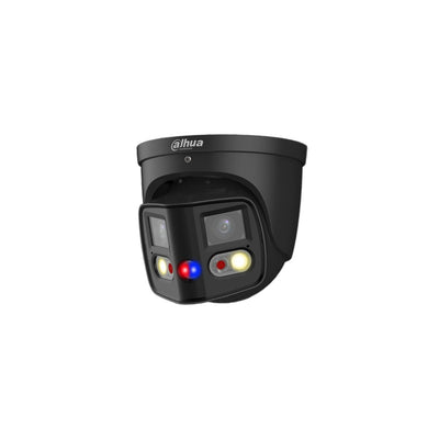 Dahua Wizsense Series IP Camera Black AI 180° Tioc Duo With Eptz 2x4mp H.264/4+/5/5+ Dual Lens 120 Wdr Metal 2.8mm Fixed Lens Full Colour Ir+white LED 20m POE Ip67 Built In Mic Audio In Audio Out 1 X Alarm In 1 X Alarm Out Support Up To 256gb SD 12vdc