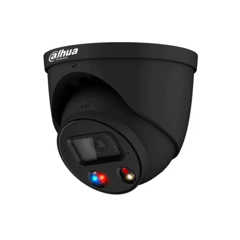 Dahua Wizsense Series IP Camera Black AI Tioc 8mp/4k H.264/4+/5/5+ Turret 120 Wdr Metal 2.8mm Fixed Lens Starlight Ir+white LED 30m POE Ip67 Built In Mic Audio In Audio Out 1 X Alarm In 1 X Alarm Out Support Up To 256gb SD 12vdc