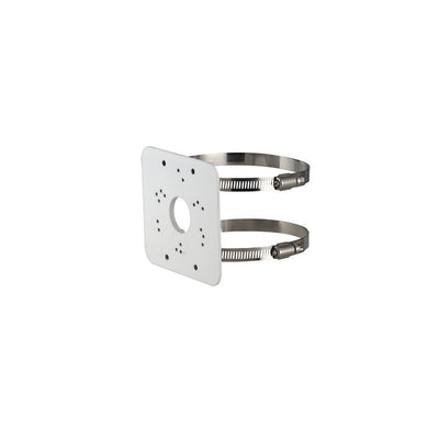 Dahua Pole Mount Bracket White Aluminium Alloy/stainless Steel Suits 80-150 (mm) Pole 3 Kg Max Load 0.27 Kg
