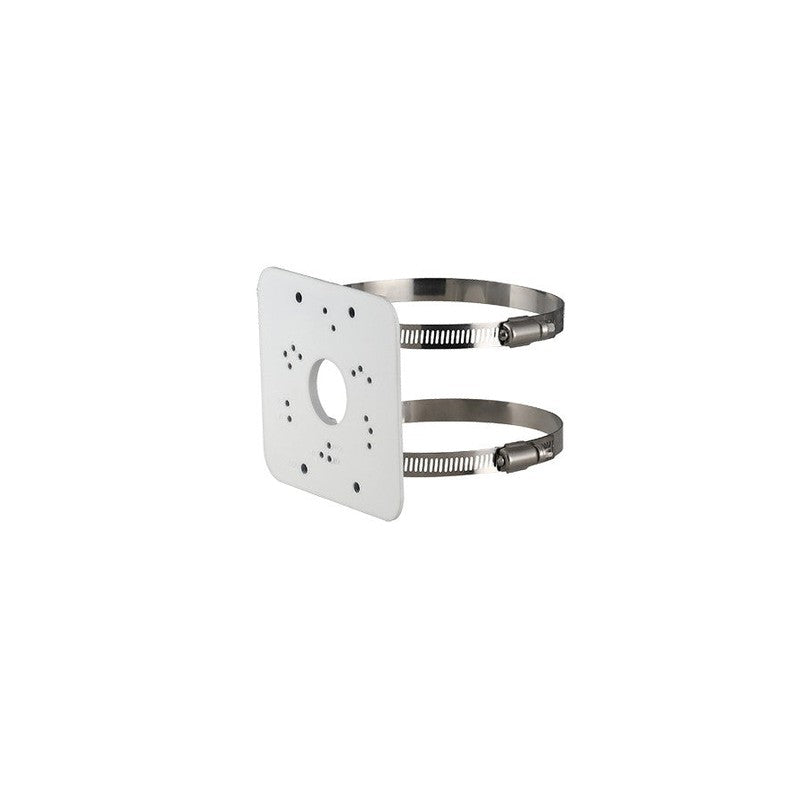Dahua Pole Mount Bracket White Aluminium Alloy/stainless Steel Suits 80-150 (mm) Pole 3 Kg Max Load 0.27 Kg