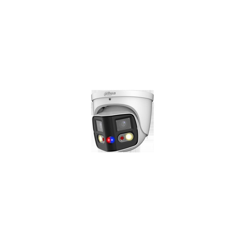 Dahua Wizsense Series IP Camera White AI 180° Tioc Duo With Eptz 2x4mp H.264/4+/5/5+ Dual Lens 120 Wdr Metal 2.8mm Fixed Lens Full Colour Ir+white LED 20m POE Ip67 Built In Mic Audio In Audio Out 1 X Alarm In 1 X Alarm Out Support Up To 256gb SD 12vdc