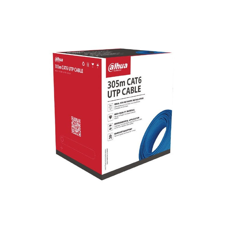 Cat6 25awg 4 Pair Twisted Unscreened Pvc Sheath 305m Blue