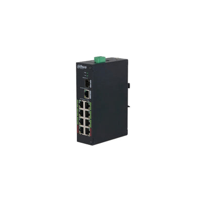 Dahua 8port ( 10p) Switch 8x POE 120w POE Total Capacity 2x Poe+/ Hi-poe/ Poe++ Plus 1x 1g Sfp/ Fibre Port 1x1g Uplink L2 Unmanaged Black 54vdc