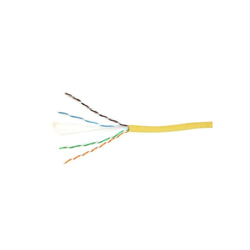 Cat6 23awg 4 Pair Twisted Unscreened Pvc Sheath 305m Yellow