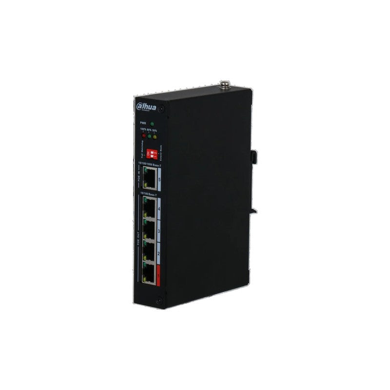 Dahua 4port ( 5p) Pd Switch 90w POE Total Capacity 4x Poe+ (1x Hi-poe/ Poe++) 1x1g Uplink L2 Unmanaged Black POE