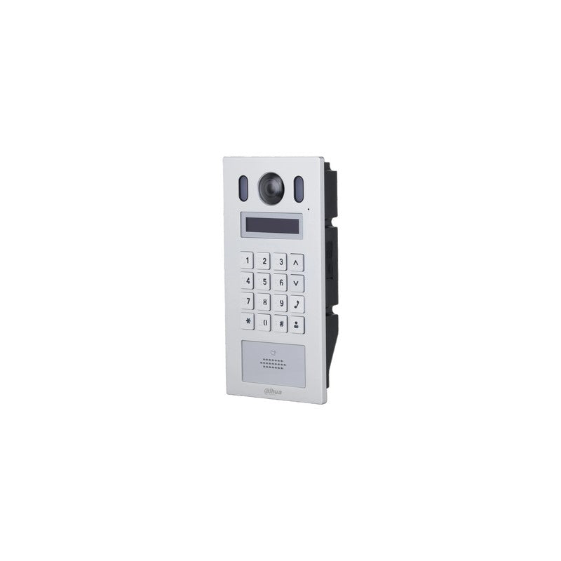 Dahua 2-wire IP Intercom Keypad & Video Door Station Silver Apartment 2.3 Inch Display Mechanical Button 2MP 140° Metal 48vdc/48v POE Sw/2-wire Switch(vtns2003b-2)