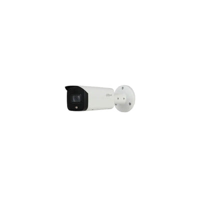 Dahua Wizmind Series IP Camera White AI Active Deterrance 5MP H.264/4+/5/5+ Bullet 120 Wdr Metal 6mm Fixed Lens Starlight IR 60m POE Ip67 Without Mic Audio In Audio Out 1 X Alarm In 1 X Alarm Out Support Up To 256gb SD 12vdc