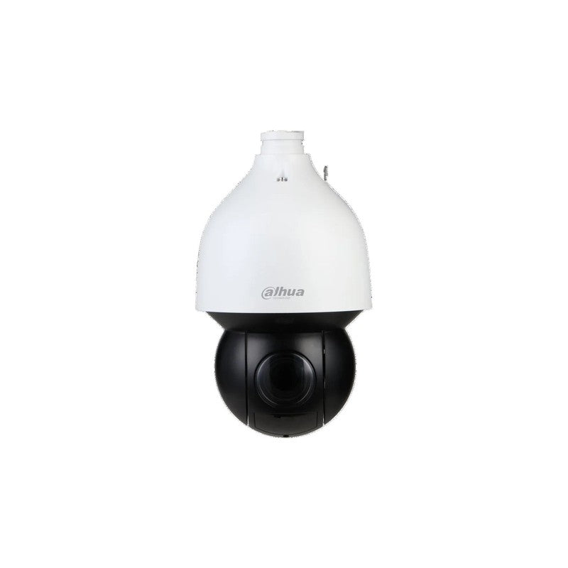 Dahua Wizsense Series IP Camera White Auto Tracking 4MP H.264/4+/5/5+ Speed Dome PTZ 120 Wdr Metal 5.4-135mm Motorised Lens 25x Zoom Starlight+ IR 150m Poe+ Ip67 Without Mic Audio In Audio Out 2 X Alarm In 1 X Alarm Out Support Up To 512gb SD Ik10 24vdc