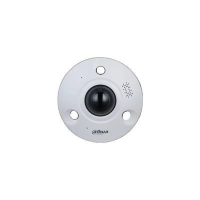 Dahua Wizmind Series IP Camera White AI 360° Panoramic 12MP H.264/4+/5/5+ Fisheye Digital Wdr Metal 1.85mm Fixed Lens IR 10m Poe+ Ip67 Built In Mic Audio In Audio Out 2 X Alarm In 2 X Alarm Out Support Up To 256gb SD Ik10 12vdc