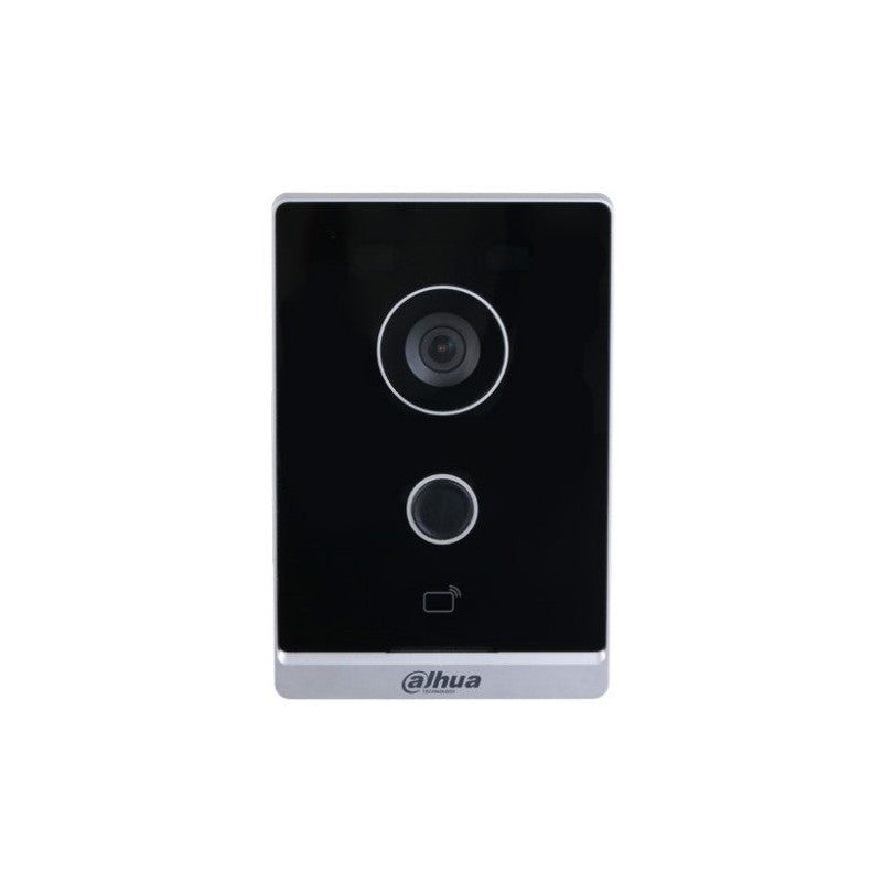 Dahua Sip2.0 Wifi Or IP Intercom 1 Button Audio/video Door Station Black With Silver Residential Mechanical Button 2MP 142° Plastic 12vdc/48v POE Switch