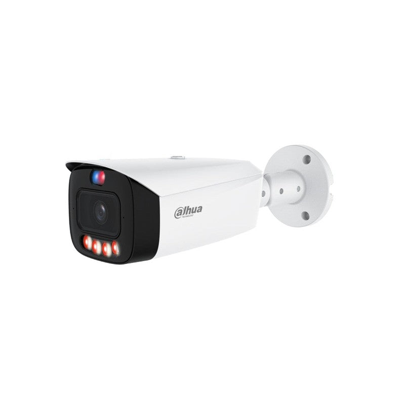 Dahua Wizsense Series IP Camera White AI Tioc Pro 6MP H.264/4+/5/5+ Bullet 120 Wdr Plastic/metal 2.8mm Fixed Lens Starlight Ir+warm LED 50m Poe+ Ip67 Built In Mic Audio In Audio Out 1 X Alarm In 1 X Alarm Out Support Up To 512gb SD 12vdc