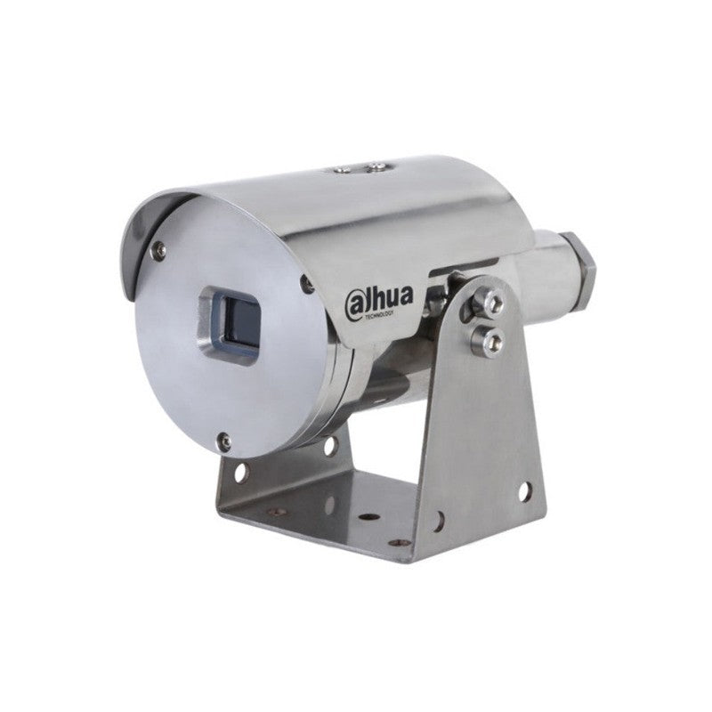IP Camera Silver Thermal With Temperature 256x192 Sensor & Explosion Proof 1.3mp H.264/5/ Mjpeg Bullet No Wdr Metal 7mm Fixed Lens No IR POE Ip68 Without Mic 2 X Alarm In 1 X Alarm Out Support Up To 256gb SD 12vdc