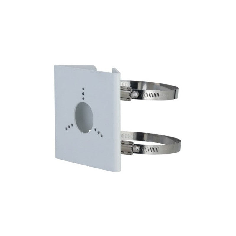 Dahua Pole Mount Bracket White Aluminium Alloy Suits 80-150 (mm) Pole 5 Kg Max Load 0.56 Kg
