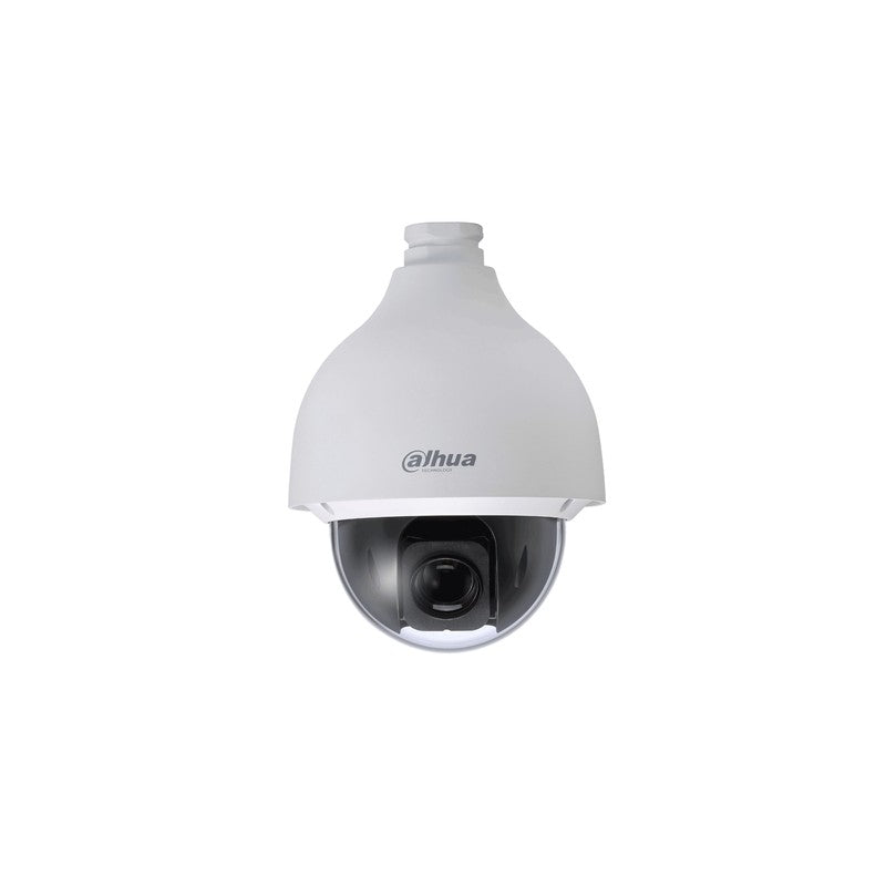 Dahua Wizsense Series IP Camera White AI Auto Tracking 4MP H.264/4+/5/5+ Speed Dome PTZ 120 Wdr Metal 4.8-154mm Motorised Lens 32x Zoom Starlight Poe+ Ip67 Without Mic Audio In Audio Out 2 X Alarm In 1 X Alarm Out Support Up To 512gb SD Ik10 24vdc