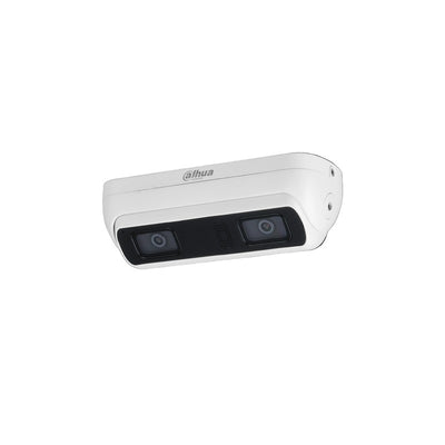 Dahua Wizmind Series IP Camera White AI People Count 2x4mp H.264/4+/5/5+ Dual Lens 120 Wdr Metal 2.8mm Fixed Lens Starlight IR 20m POE Ip67 Built In Mic Audio In Audio Out 2 X Alarm In 2 X Alarm Out Support Up To 512gb SD Ik10 12vdc Cvbs Output