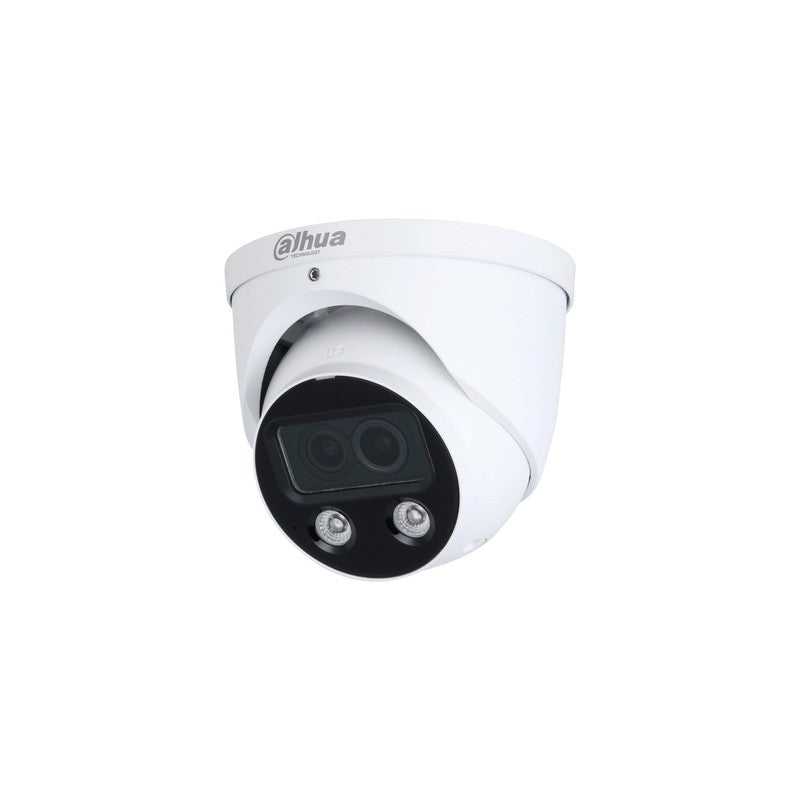 Dahua Wizmind Series IP Camera White Dual AI People Count 4MP H.264/4+/5/5+ Turret Digital Wdr Metal 2.8mm Fixed Lens Full Colour Ir+white LED 50m Epoe Ip67 Built In Mic Audio In Audio Out 1 X Alarm In 1 X Alarm Out Support Up To 256gb SD 12vdc