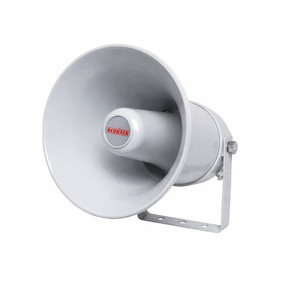 Redback C2057 30w Weatherproof Ewis Horn Speaker 100v Ip66 275hz-10khz Uv Stabilised Abs 300mm 4 Core Cable Grey