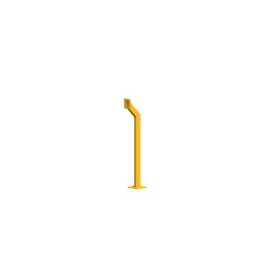 Security Design Co Ser1y Single Reader / Intercom Angle Neck Bollard High Yellow 75x50x1170mm