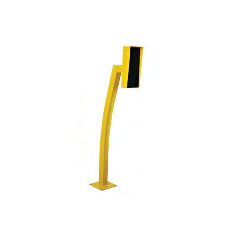 Rik01 – Single Height Gooseneck Bollard With Rain Hood Yellow