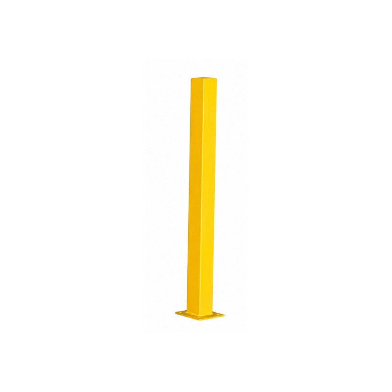 Security Design Co Sq1300y Square Barrier Bollard Duragal Post Epoxy Zinc Powder Yellow 1270h X 100w X 100d (mm)