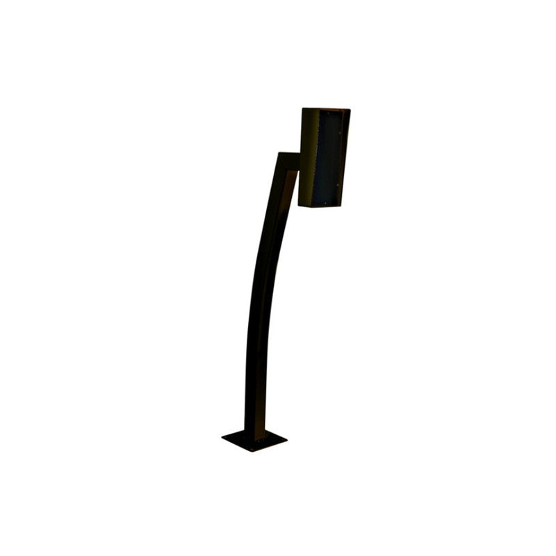 Rik01 – Single Height Gooseneck Bollard With Rain Hood Black