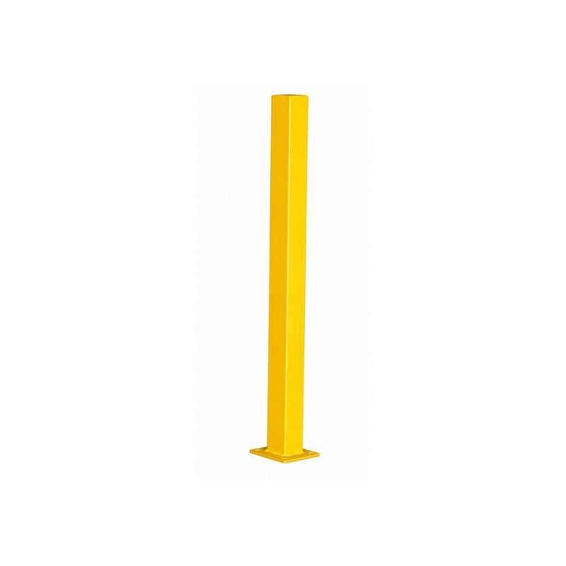 Security Design Co Sq500y Square Barrier Bollard Duragal Post Suits Anpr Cameras Yellow 100wx100dx500h (mm)