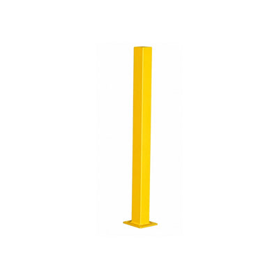 Security Design Co Sq500y Square Barrier Bollard Duragal Post Suits Anpr Cameras Yellow 100wx100dx500h (mm)