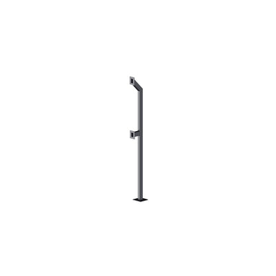 Security Design Co Ser2b High Dual Reader Intercom Bollard Black 75x50x1170/2120mm