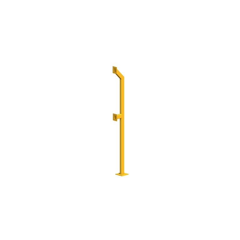 Security Design Co Ser2y Dual Reader Intercom Bollard Yellow 75x50x1170 & 2120mm