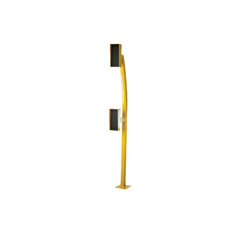 Rik02 – Double Height Gooseneck Bollard With Rain Hoods Yellow