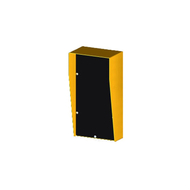 Security Design Co Serh3618y Rain Hood 10mm Poly Black Panel 60mm Space Behind Yellow 360hx180w (mm)