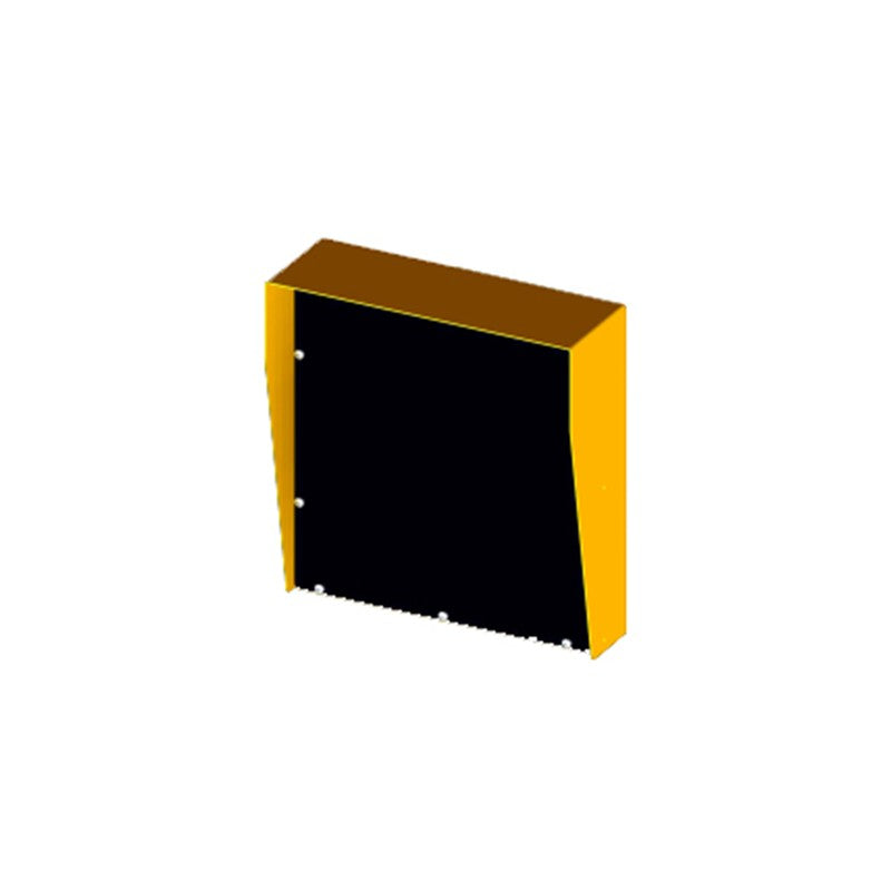 Security Design Co Serh3634y Rain Hood 360hx340w 10mm Polyethylene Black Panel 60mm Space Duragal Mild Steel Yellow