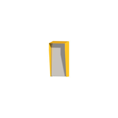 Security Design Co Sers3618y Rain Hood Aluminium Mounting Panel 60mm Space Behind Yellow 360hx180w (mm)